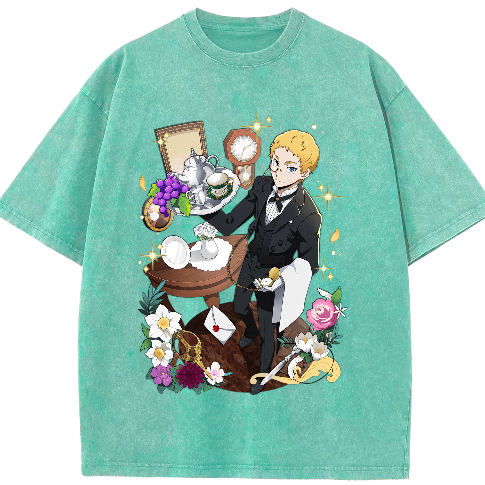 （画像用） 文豪ストレイドッグス Bungo Stray Dogs 綿100% ヴィンテージ風 半袖Tシャツ（フロントプリント）